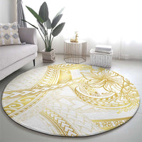 Samoa Lotu Tamaiti Gold Round Carpet Teuila Tatau - Polynesian Pride