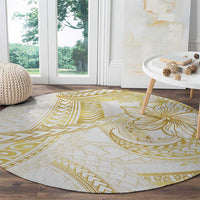 Samoa Lotu Tamaiti Gold Round Carpet Teuila Tatau - Polynesian Pride