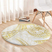 Samoa Lotu Tamaiti Gold Round Carpet Teuila Tatau - Polynesian Pride