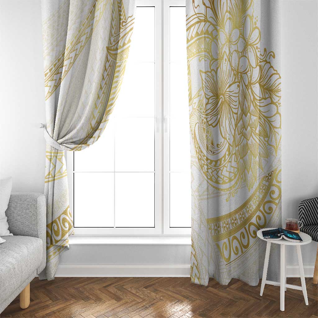 Samoa Lotu Tamaiti Gold Window Curtain Teuila Tatau LT7 - Polynesian Pride