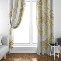 Samoa Lotu Tamaiti Gold Window Curtain Teuila Tatau LT7 - Polynesian Pride