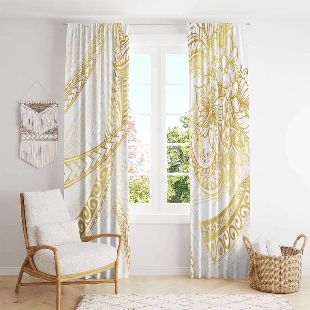 Samoa Lotu Tamaiti Gold Window Curtain Teuila Tatau LT7 - Polynesian Pride