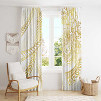 Samoa Lotu Tamaiti Gold Window Curtain Teuila Tatau LT7 - Polynesian Pride