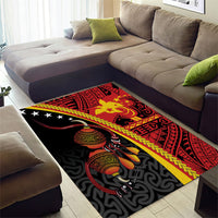 Papua New Guinea Independence Area Rug PNG Bagi and Lime Pot LT7 - Polynesian Pride