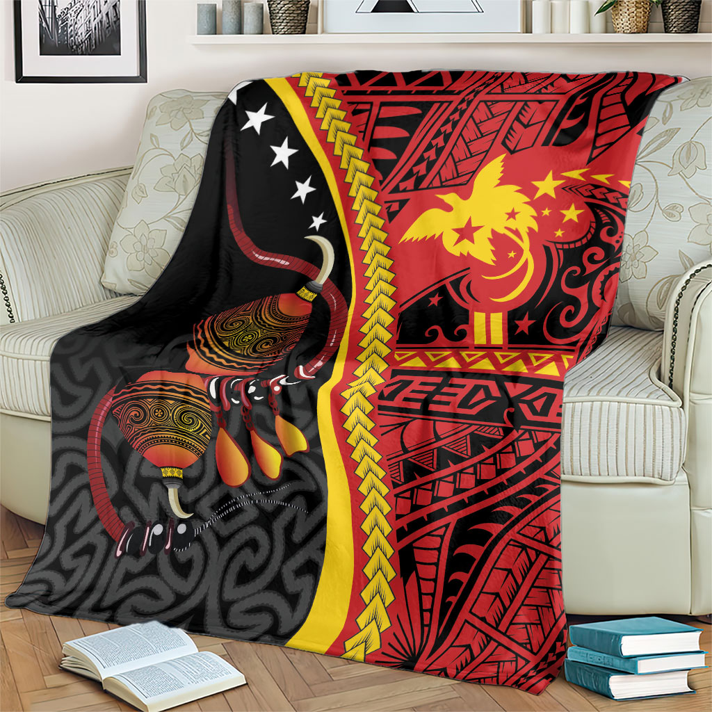 Papua New Guinea Independence Blanket PNG Bagi and Lime Pot LT7 - Polynesian Pride