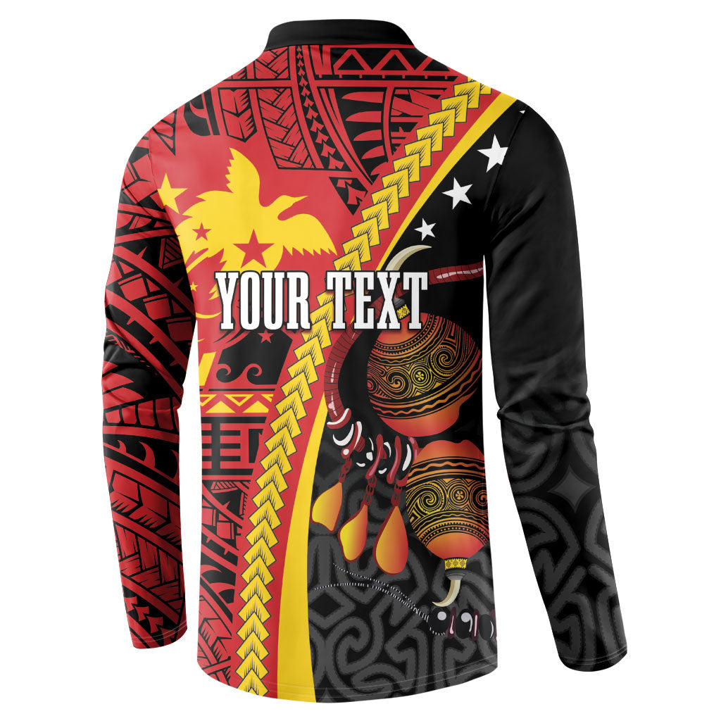 Papua New Guinea Independence Personalised Button Sweatshirt PNG Bagi and Lime Pot LT7 - Polynesian Pride