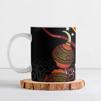 Papua New Guinea Independence Ceramic Mug PNG Bagi and Lime Pot LT7 Black - Polynesian Pride