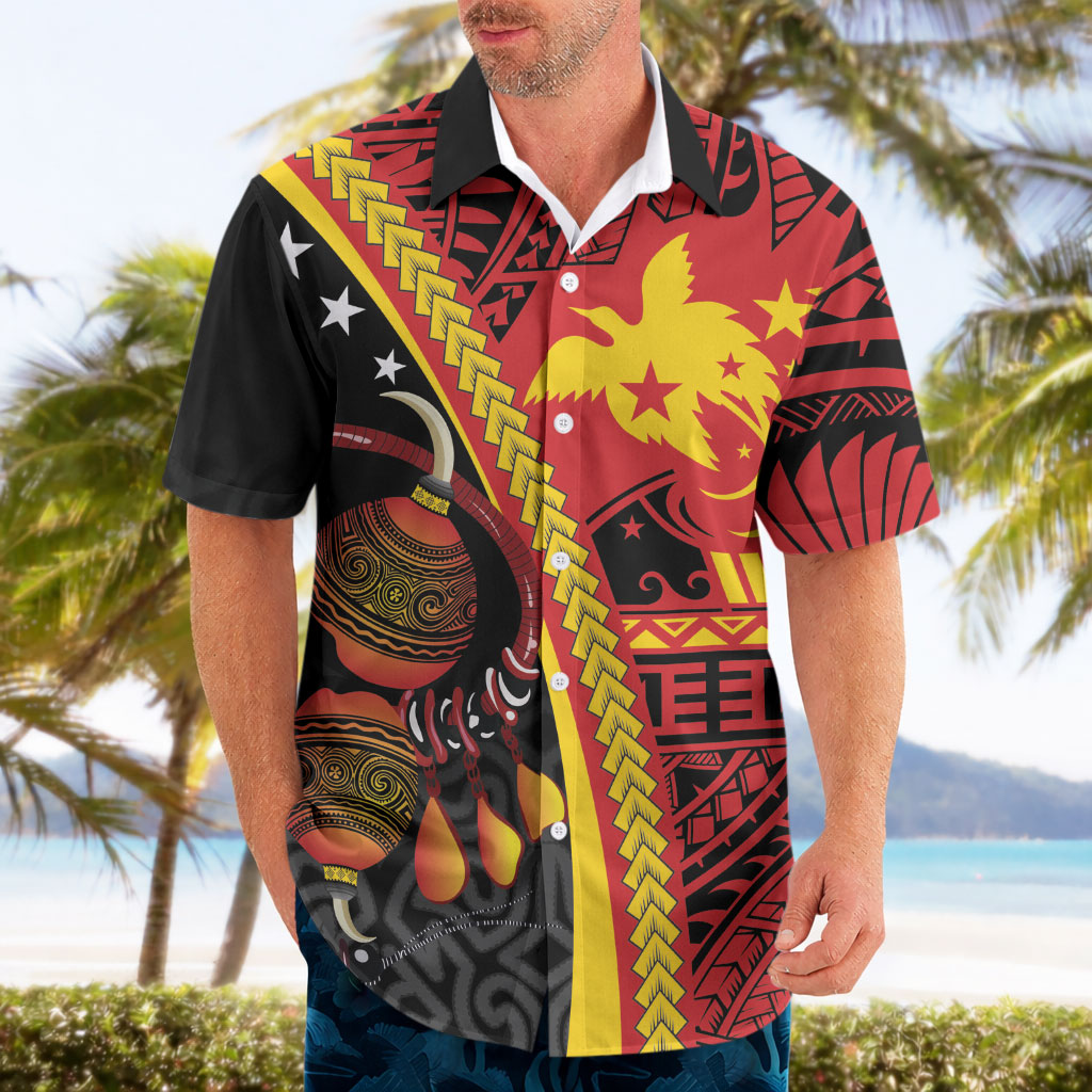 Papua New Guinea Independence Personalised Hawaiian Shirt PNG Bagi and Lime Pot LT7 - Polynesian Pride