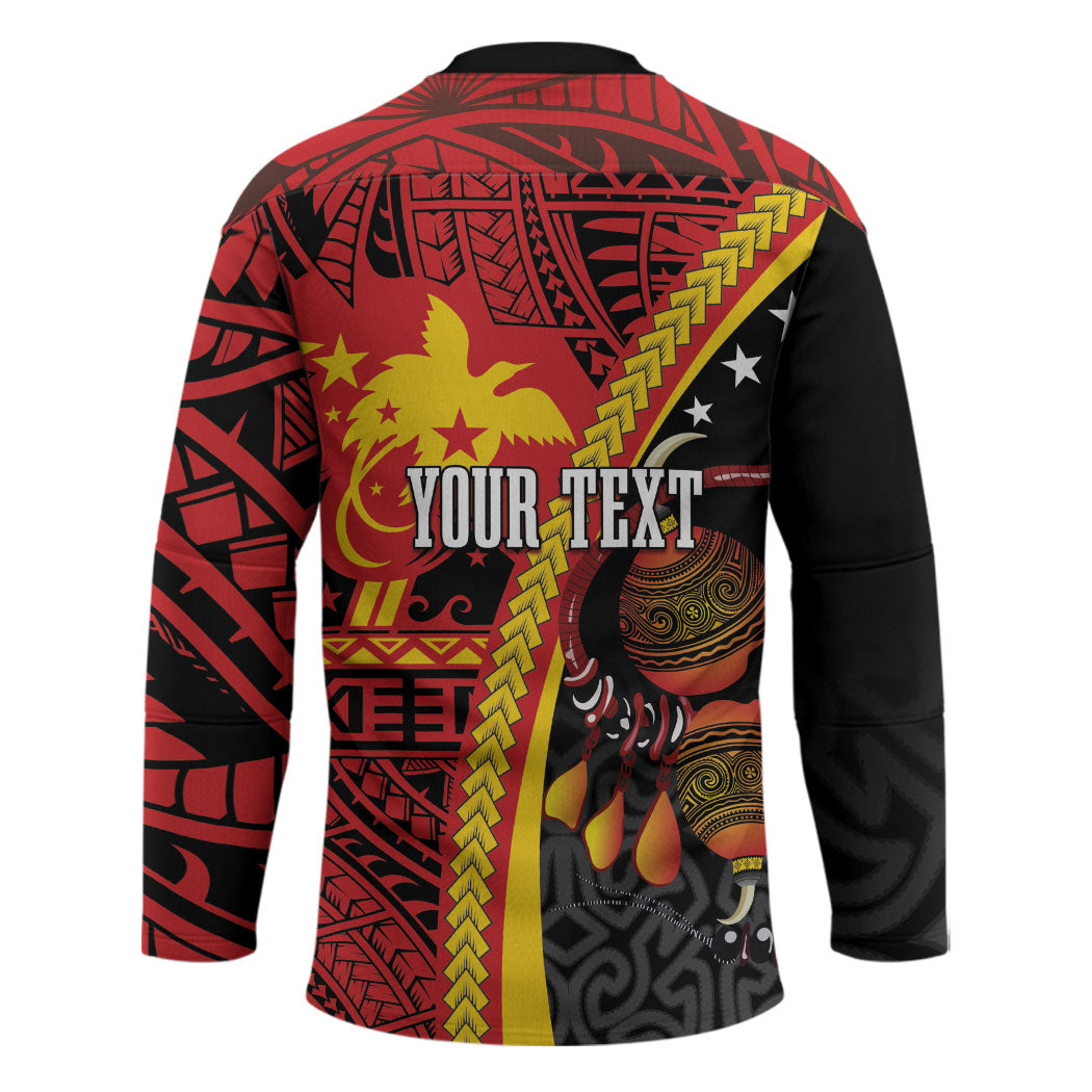 Papua New Guinea Independence Personalised Hockey Jersey PNG Bagi and Lime Pot LT7 - Polynesian Pride