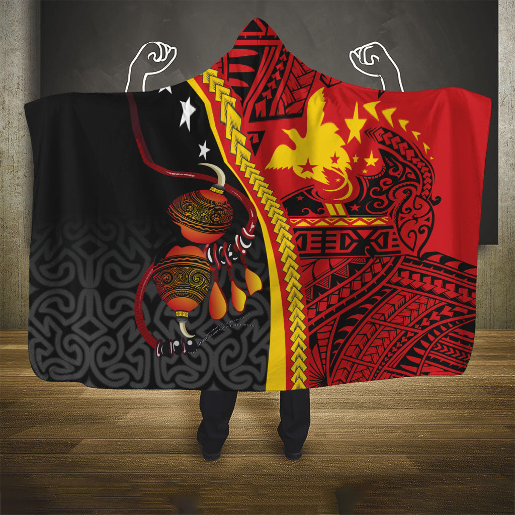 Papua New Guinea Independence Hooded Blanket PNG Bagi and Lime Pot LT7 - Polynesian Pride