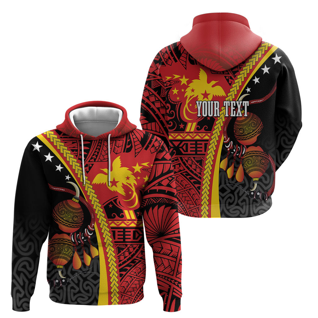 Papua New Guinea Independence Personalised Hoodie PNG Bagi and Lime Pot LT7 - Polynesian Pride