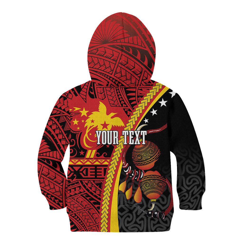Papua New Guinea Independence Personalised Kid Hoodie PNG Bagi and Lime Pot LT7 - Polynesian Pride