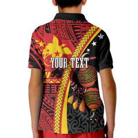 Papua New Guinea Independence Personalised Kid Polo Shirt PNG Bagi and Lime Pot LT7 - Polynesian Pride