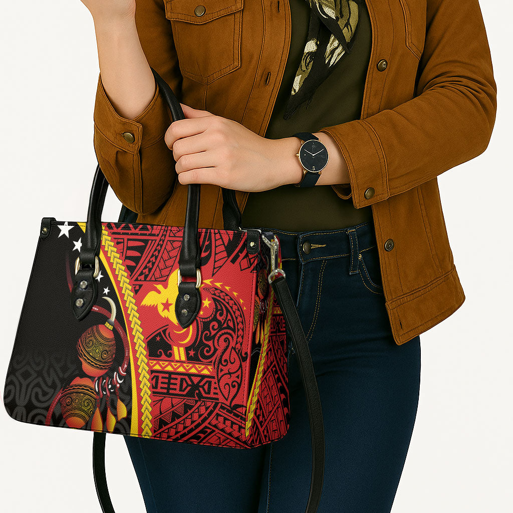 Papua New Guinea Independence Leather Bag PNG Bagi and Lime Pot LT7 - Polynesian Pride