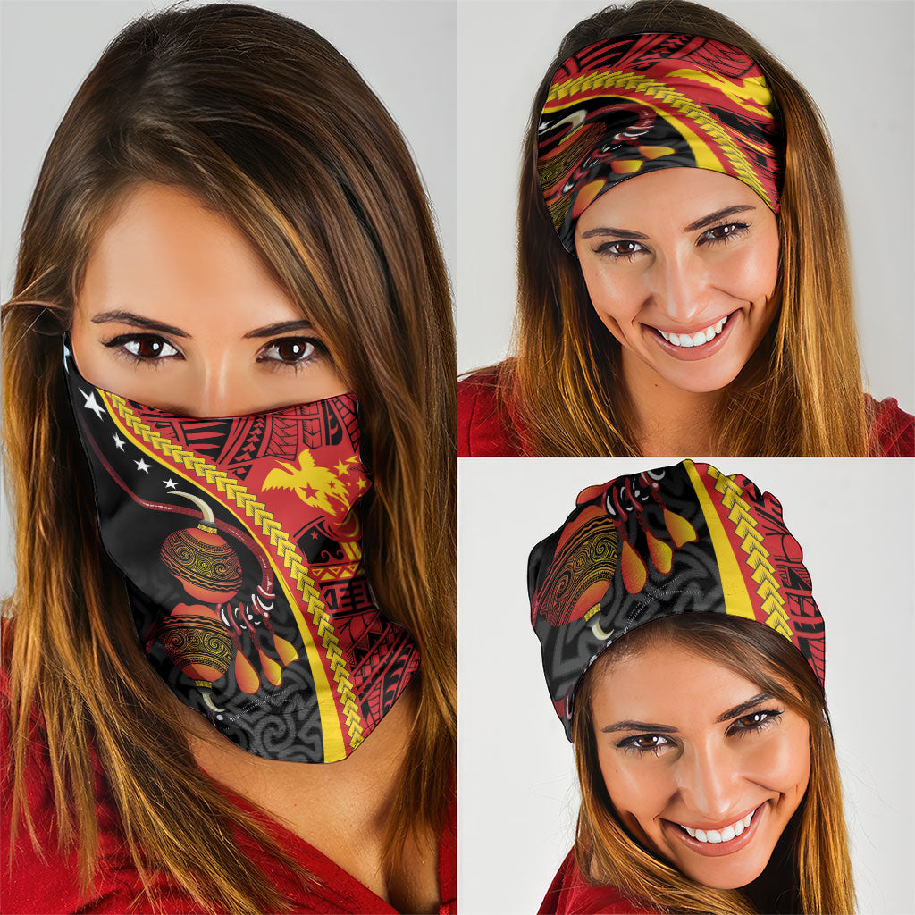 Papua New Guinea Independence Neck Gaiter PNG Bagi and Lime Pot LT7 - Polynesian Pride