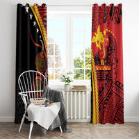 Papua New Guinea Independence Window Curtain PNG Bagi and Lime Pot LT7 - Polynesian Pride