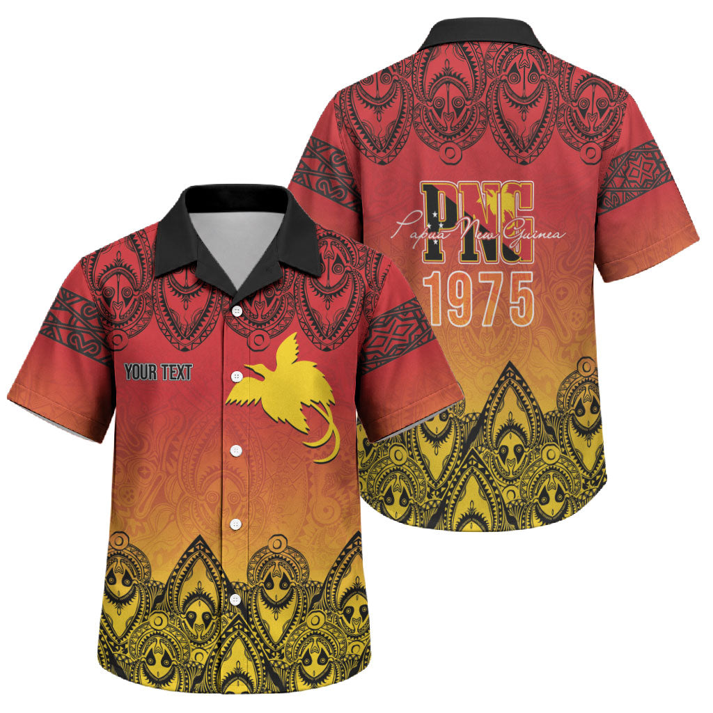 Papua New Guinea 1975 To The Future Personalised Family Matching Tank Maxi Dress and Hawaiian Shirt Sepik Masks LT7 Son's Shirt Red - Polynesian Pride