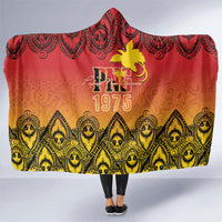 Papua New Guinea 1975 To The Future Hooded Blanket Sepik Masks LT7 One Size Red - Polynesian Pride