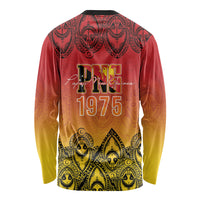 Papua New Guinea 1975 To The Future Personalised Long Sleeve Shirt Sepik Masks LT7 - Polynesian Pride