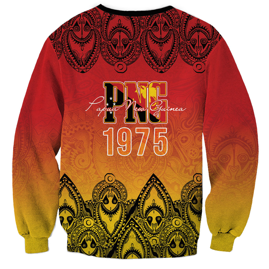 Papua New Guinea 1975 To The Future Personalised Sweatshirt Sepik Masks LT7 - Polynesian Pride