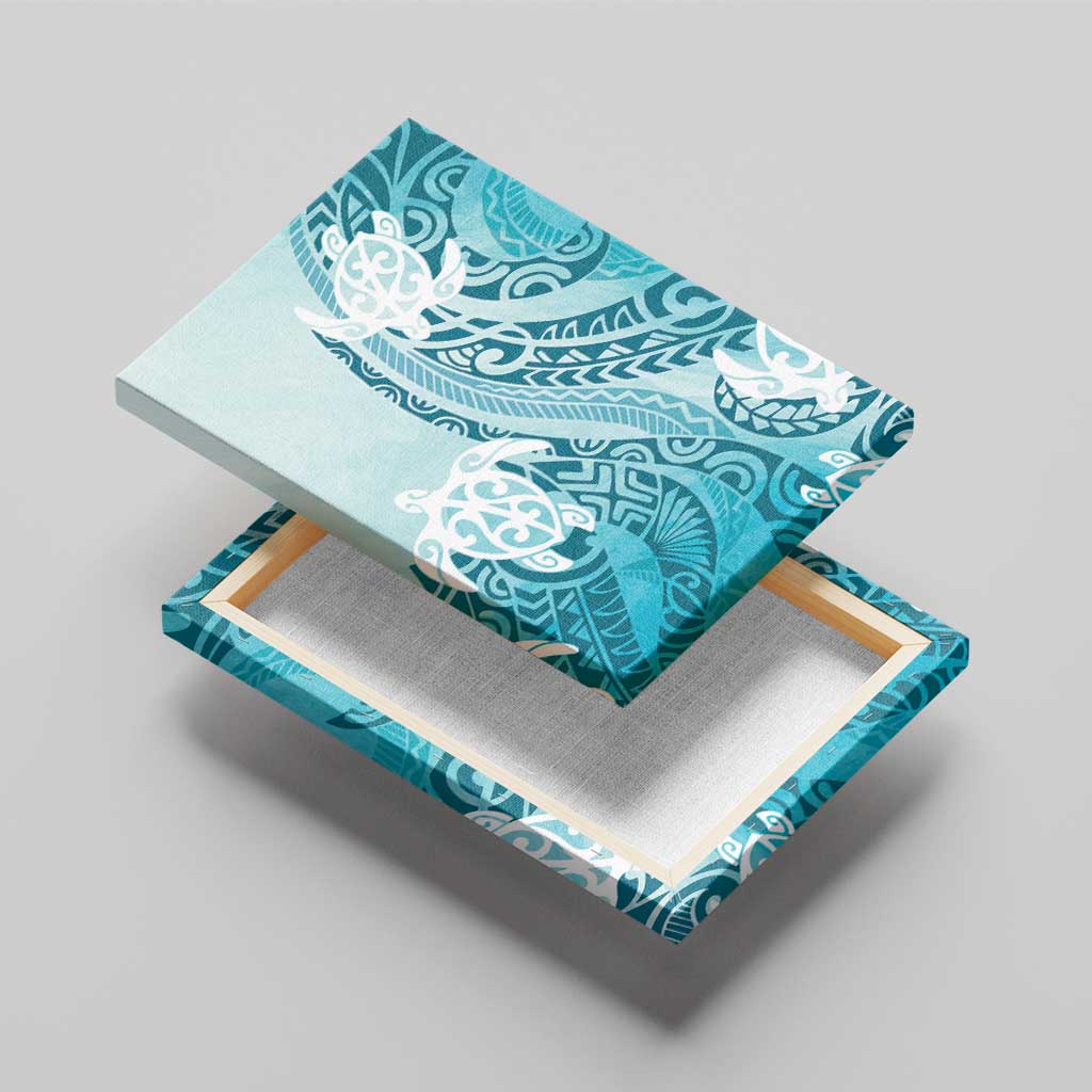 Polynesia Turtle Canvas Wall Art Watercolor Abstract Style LT7 - Polynesian Pride