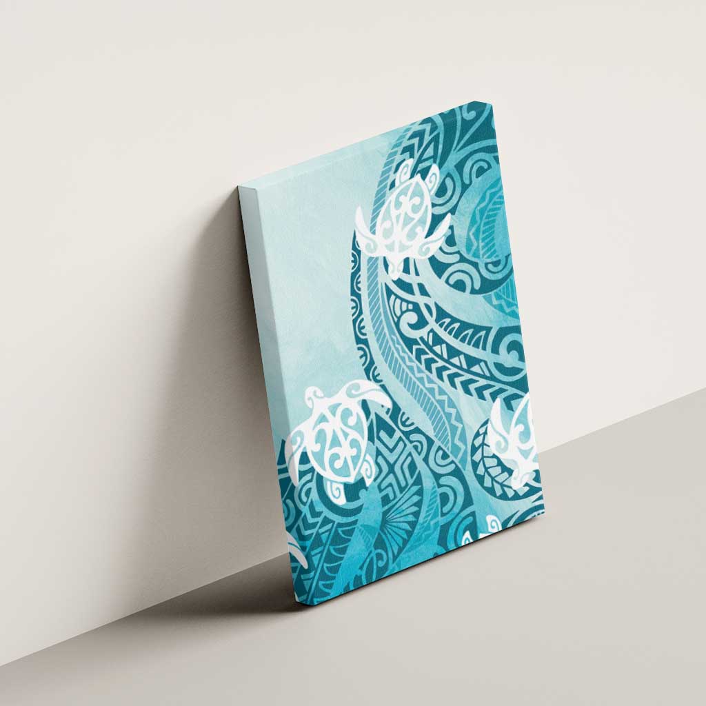 Polynesia Turtle Canvas Wall Art Watercolor Abstract Style LT7 - Polynesian Pride