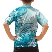 Polynesia Turtle Family Matching Tank Maxi Dress and Hawaiian Shirt Watercolor Abstract Style LT7 - Polynesian Pride