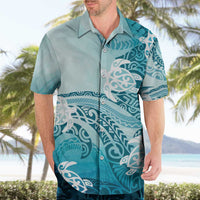Polynesia Turtle Hawaiian Shirt Watercolor Abstract Style
