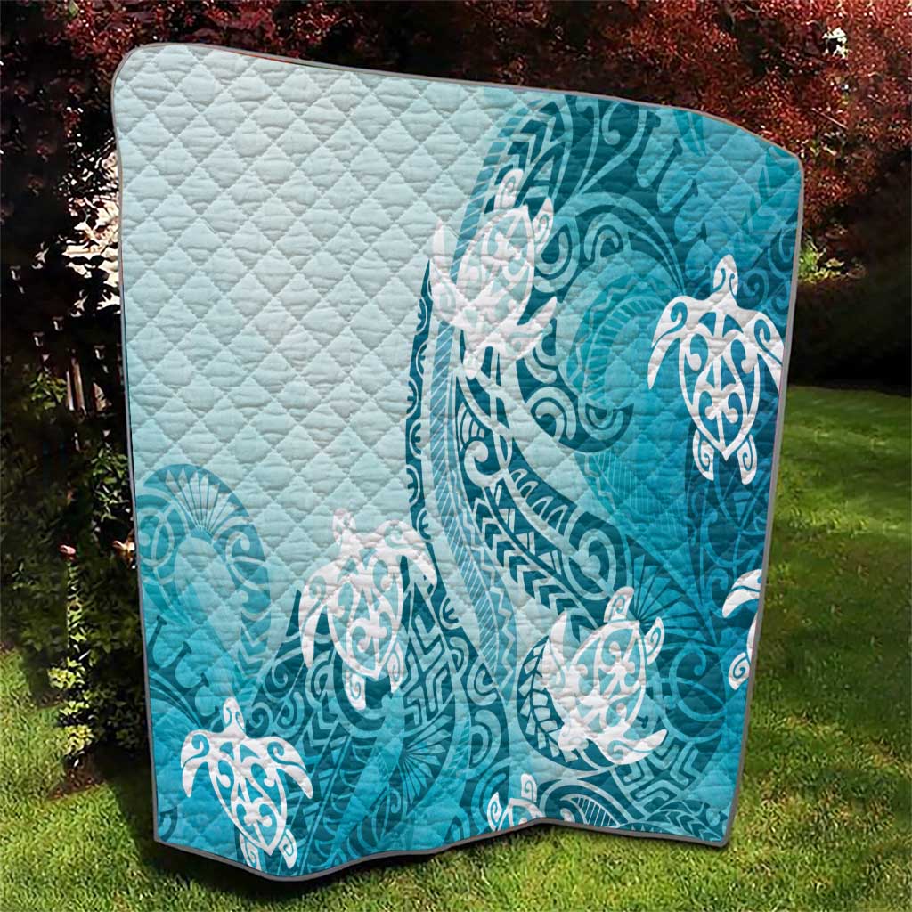 Polynesia Turtle Quilt Watercolor Abstract Style LT7 - Polynesian Pride