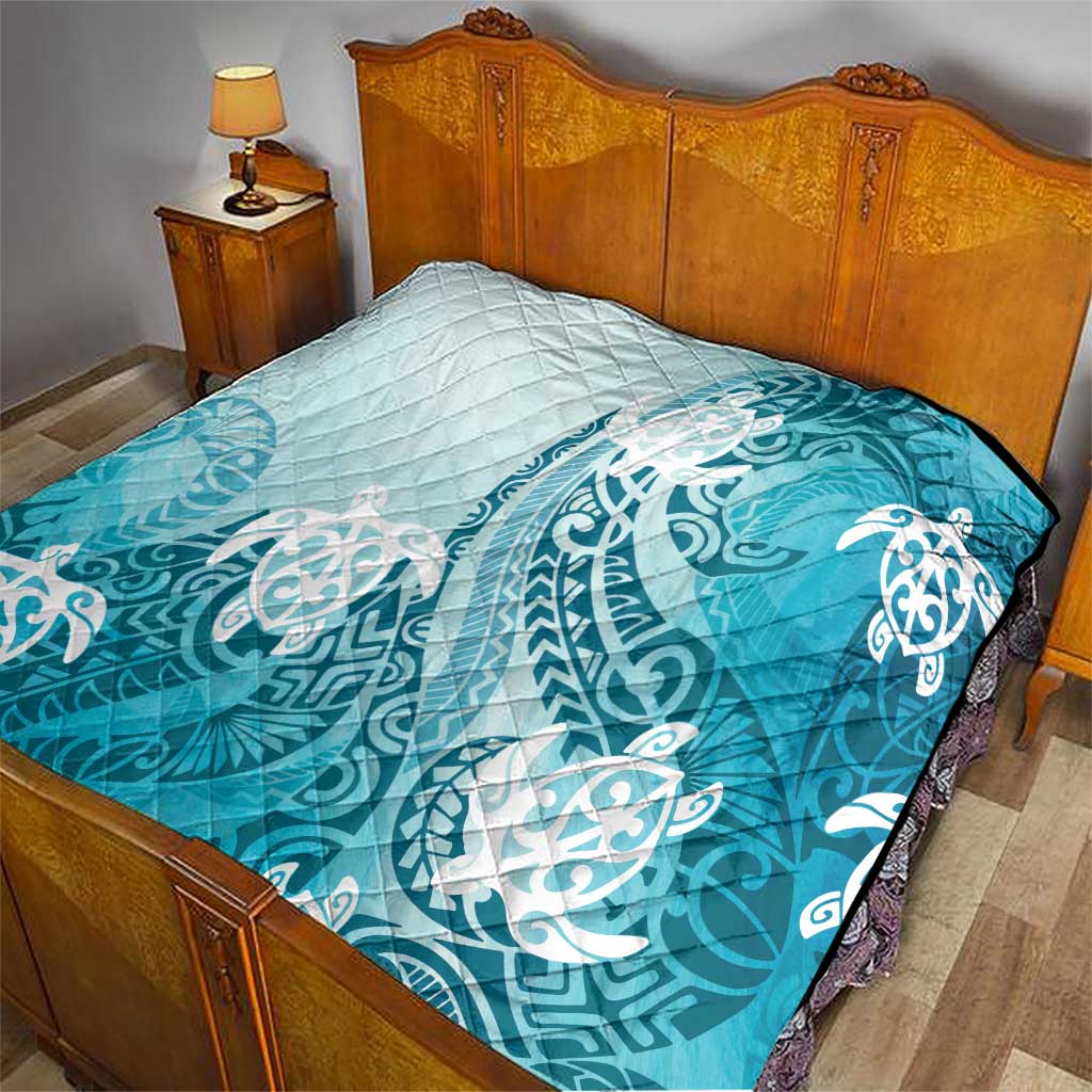 Polynesia Turtle Quilt Watercolor Abstract Style LT7 - Polynesian Pride