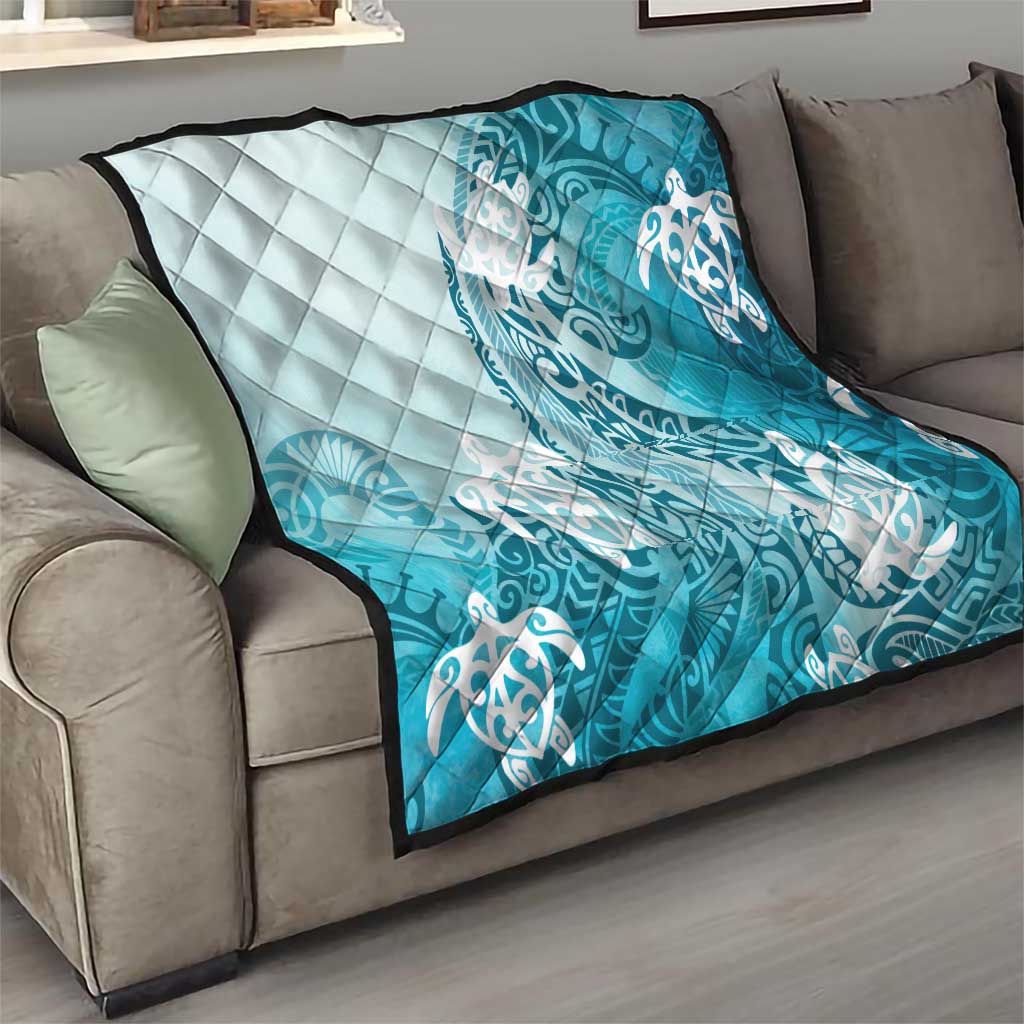 Polynesia Turtle Quilt Watercolor Abstract Style LT7 - Polynesian Pride