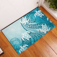 Polynesia Turtle Rubber Doormat Watercolor Abstract Style LT7 - Polynesian Pride