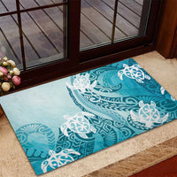 Polynesia Turtle Rubber Doormat Watercolor Abstract Style LT7 - Polynesian Pride