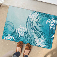 Polynesia Turtle Rubber Doormat Watercolor Abstract Style LT7 - Polynesian Pride