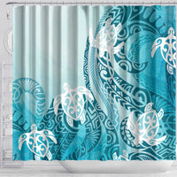 Polynesia Turtle Shower Curtain Watercolor Abstract Style LT7 - Polynesian Pride