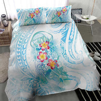 Sea Blue Polynesian Jellyfish Bedding Set Watercolor Glows - Polynesian Pride