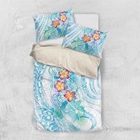 Sea Blue Polynesian Jellyfish Bedding Set Watercolor Glows - Polynesian Pride