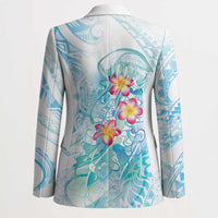 Sea Blue Polynesian Jellyfish Blazer Watercolor Glows LT7 - Polynesian Pride