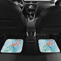 Sea Blue Polynesian Jellyfish Car Mats Watercolor Glows LT7 Set 2pcs - Back Light Blue - Polynesian Pride