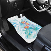 Sea Blue Polynesian Jellyfish Car Mats Watercolor Glows LT7 - Polynesian Pride