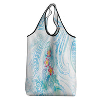 Sea Blue Polynesian Jellyfish Grocery Bag Watercolor Glows LT7 - Polynesian Pride