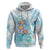 Sea Blue Polynesian Jellyfish Hoodie Watercolor Glows - Polynesian Pride