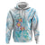 Sea Blue Polynesian Jellyfish Hoodie Watercolor Glows - Polynesian Pride