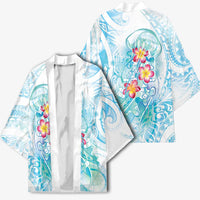 Sea Blue Polynesian Jellyfish Kimono Watercolor Glows - Polynesian Pride