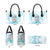 Sea Blue Polynesian Jellyfish Leather Bag Watercolor Glows - Polynesian Pride