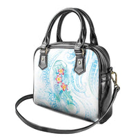 Sea Blue Polynesian Jellyfish Shoulder Handbag Watercolor Glows - Polynesian Pride