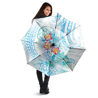 Sea Blue Polynesian Jellyfish Umbrella Watercolor Glows - Polynesian Pride