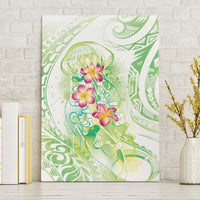 Summer Green Polynesian Jellyfish Canvas Wall Art Watercolor Glows LT7 Without Frame Light Green - Polynesian Pride