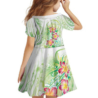 Summer Green Polynesian Jellyfish Family Matching Summer Maxi Dress and Hawaiian Shirt Watercolor Glows - Polynesian Pride