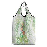 Summer Green Polynesian Jellyfish Grocery Bag Watercolor Glows LT7 - Polynesian Pride
